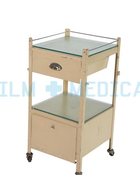 Trolley Square Cream with Drawers